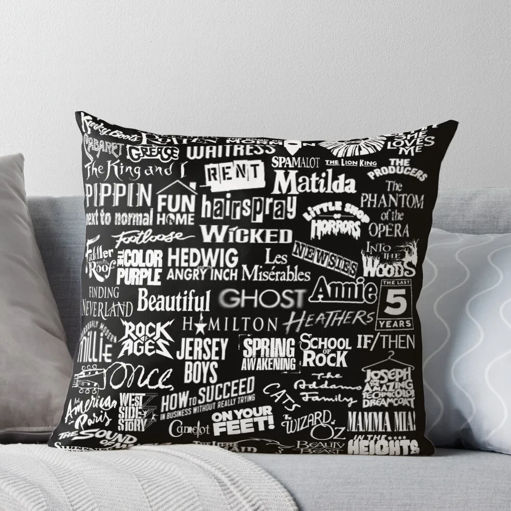 broadway baby {black and white version} Throw Pillow sleeping pillows Sofa Cushions Cover