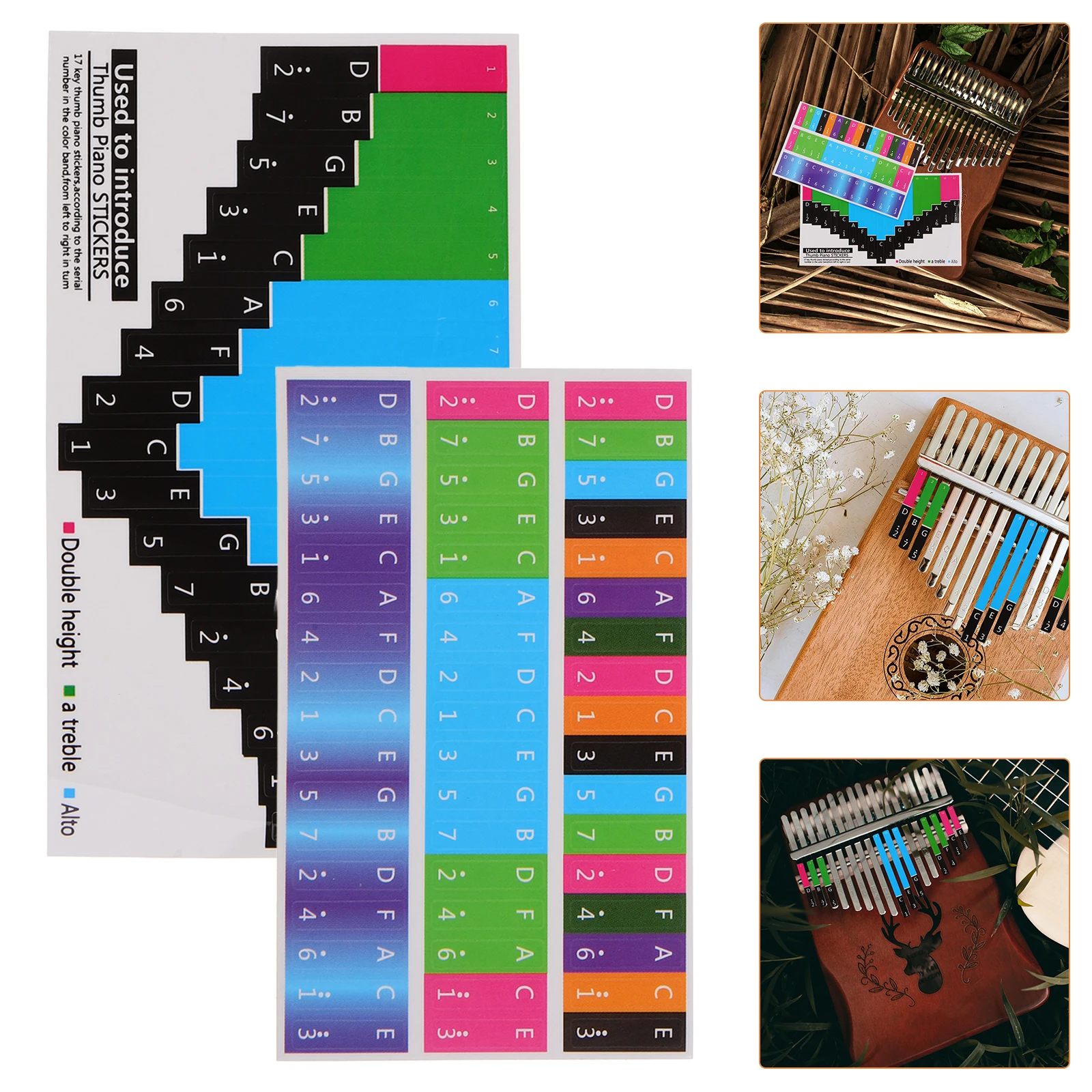 

Finger Phonetic Sticker Kalynbaqin Stickers Kalimba Thumbs Piano Decals Number Learning Keyboard