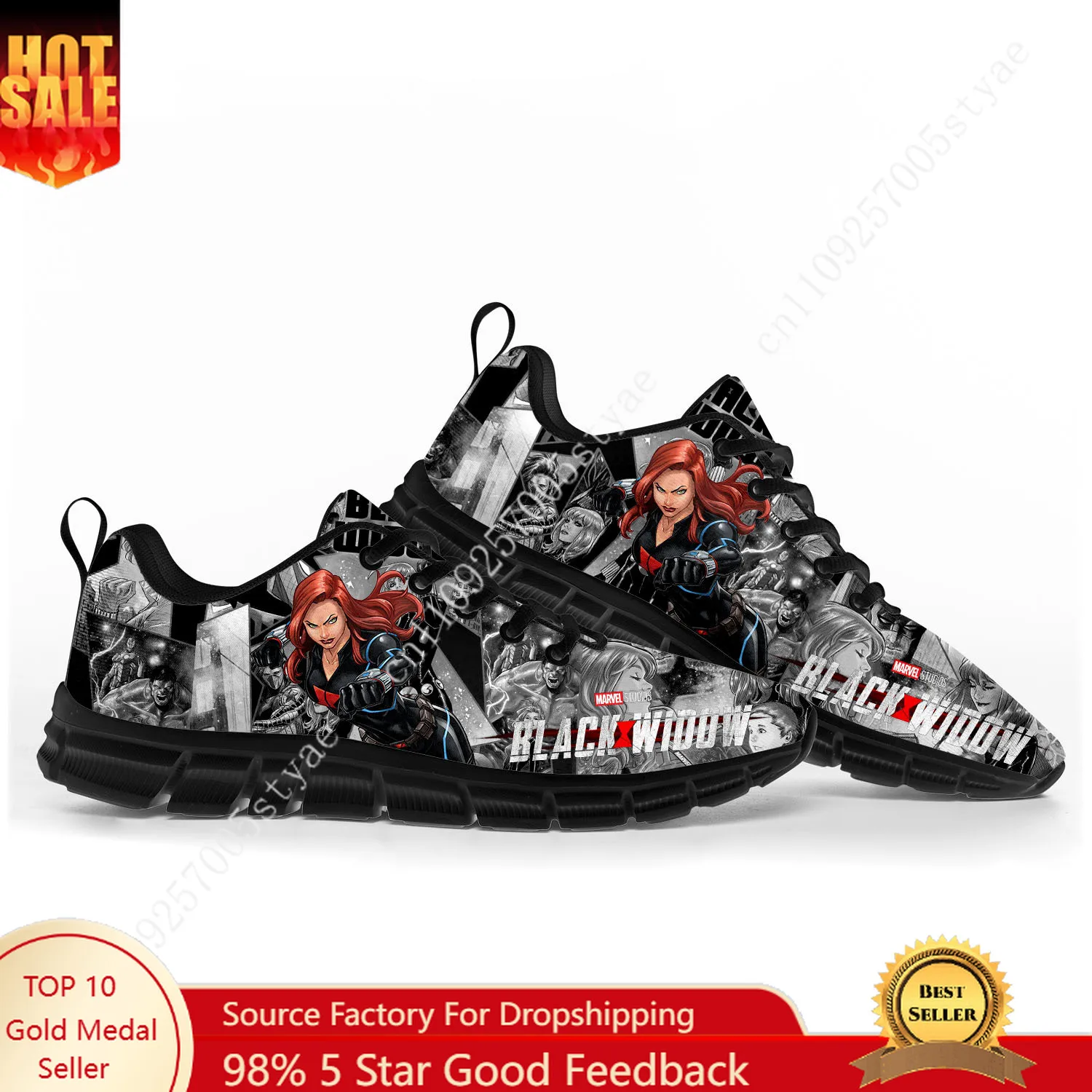 Black Widow Natasha Romanoff Sports Shoe Mens Womens Customized Sneakers High Quality Couple Hiking Gift Shoes