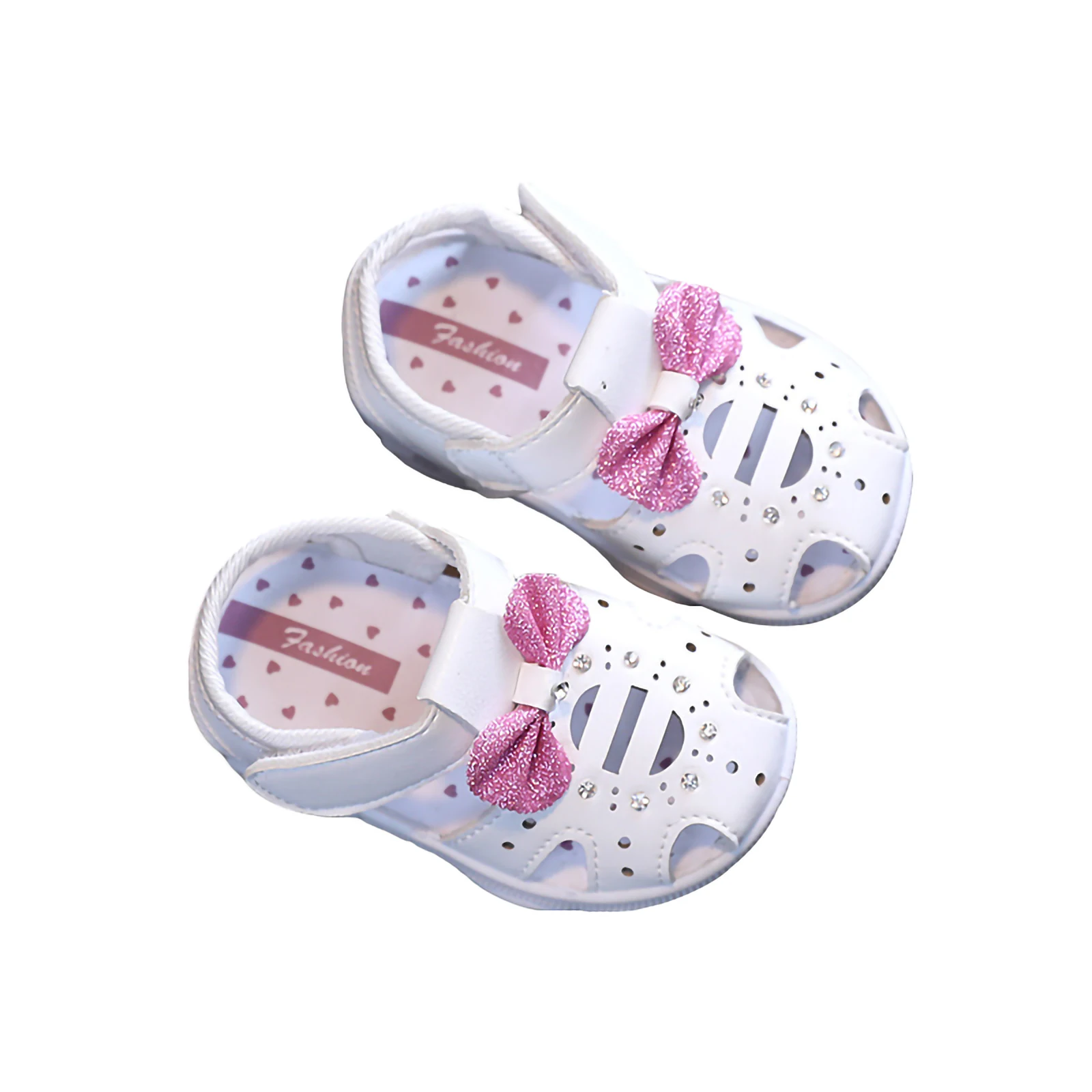 Summer Infant Breathable Soft Soled Squeaky Shoes Baby Front Wrapped Sandals Girls Princess Shoes for Toddler Kids Supplies