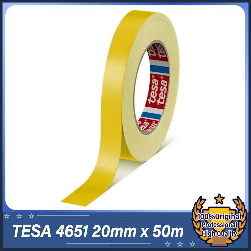 

TESA 4651 20mm x 50m (Yellow) Robust Tape with Excellent Abrasion Resistance