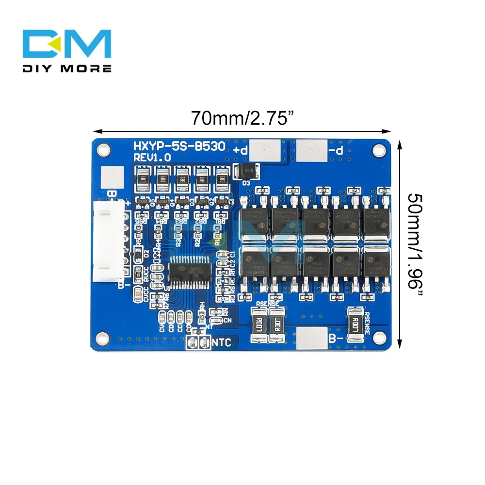 Scheda di protezione della batteria al litio agli ioni di litio 5S modulo di alimentazione 18V 21V scheda di protezione del caricatore BMS 18650 con