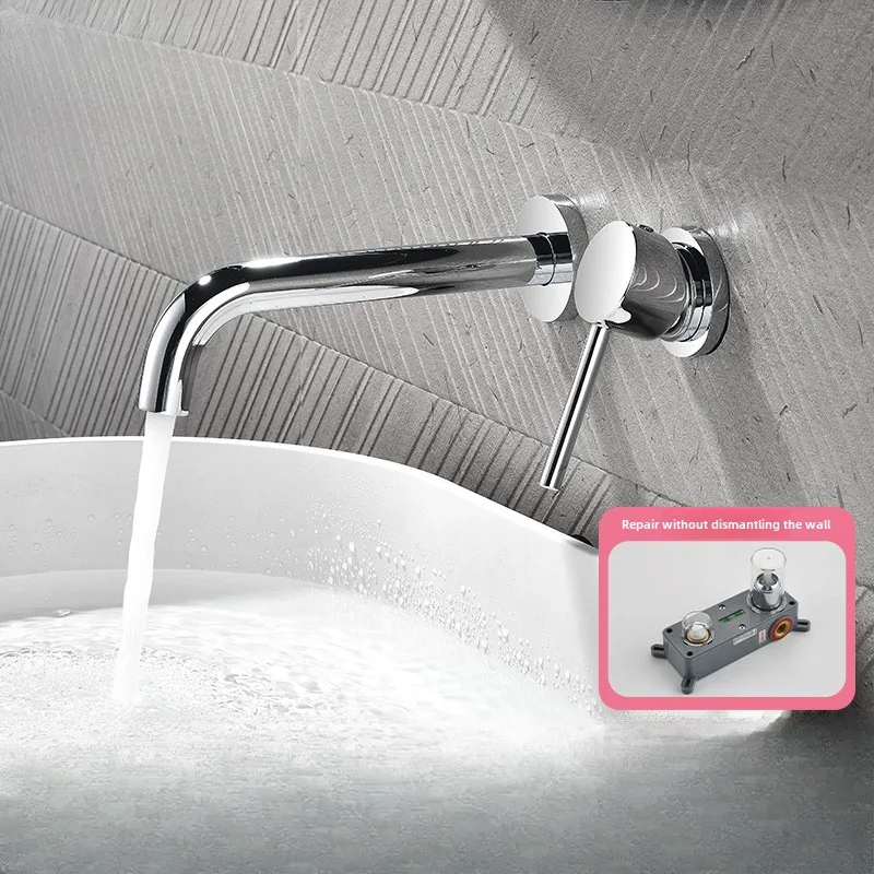 

Basin Faucet in-wall Washbasin Faucet Hotel Engineering All-copper Main Hot and Cold Water Single Hole Faucet