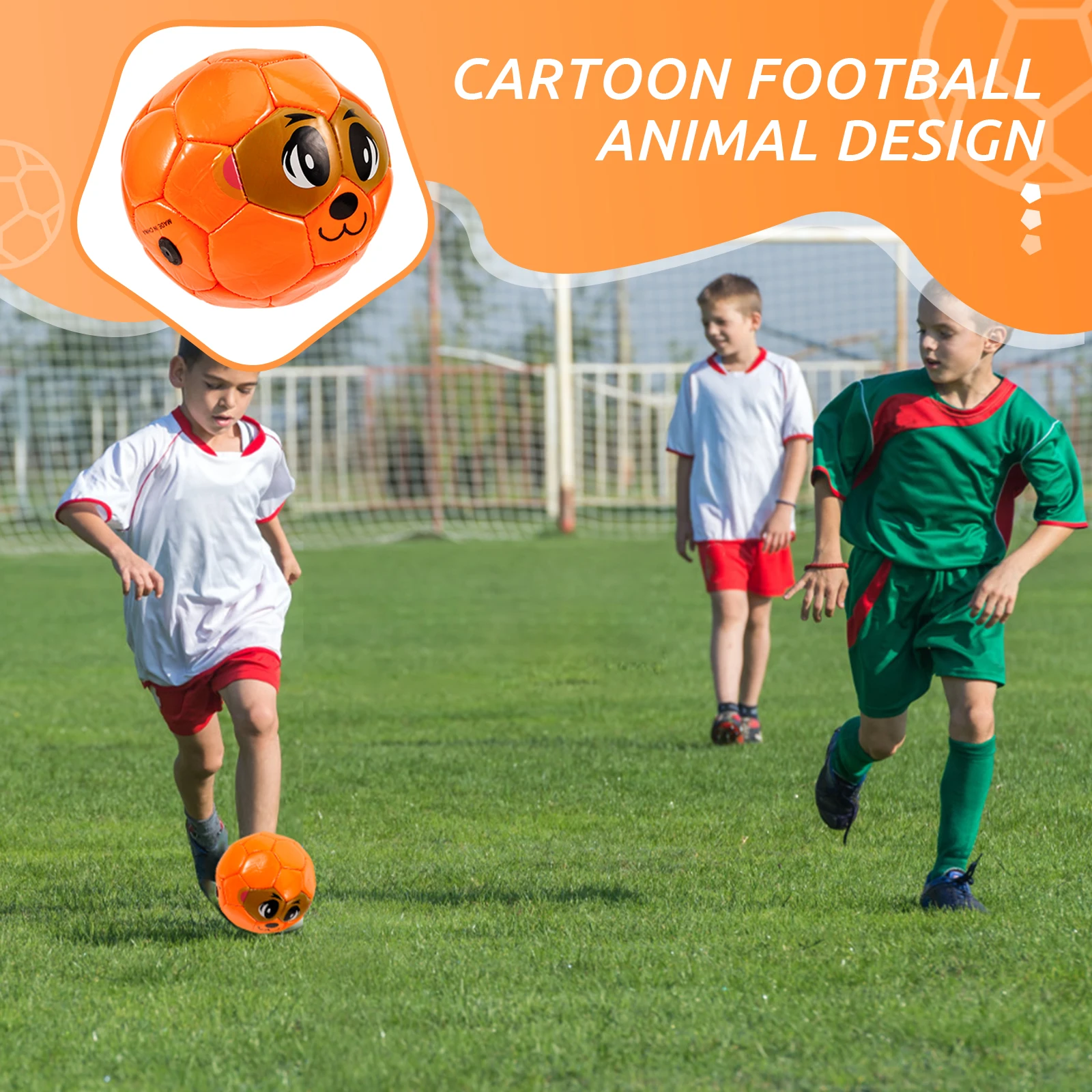 

Soccer Ball Cartoon Pattern Soft Football for Practicing Training Outdoor Indoor Sports Exercising Soccer Ball