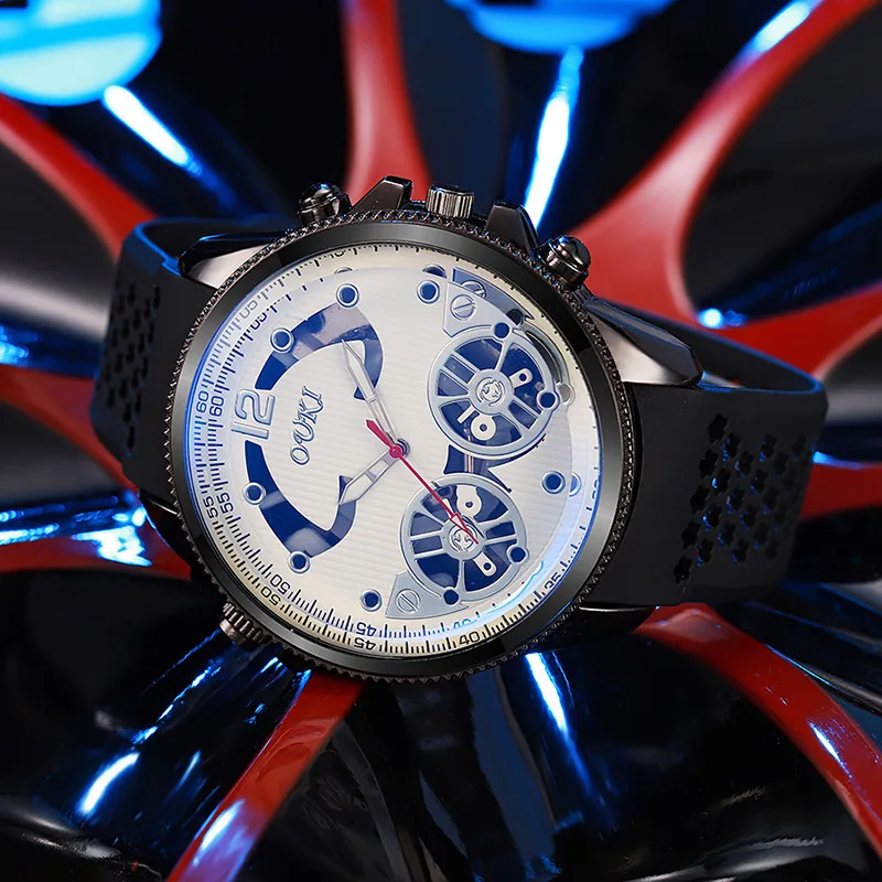 New Fashion Luxury Watches For Man Casual Quartz Watch Students Hollow Military Sports Silicone Watches Reloj Hombre Male Clock