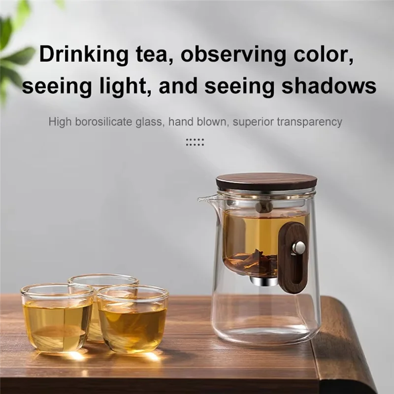 

JHD Premium Travel Tea Set - Portable Tea Infuser Mug With Glass Liner, Magnetic Lid - Ideal For Travel And Office Use