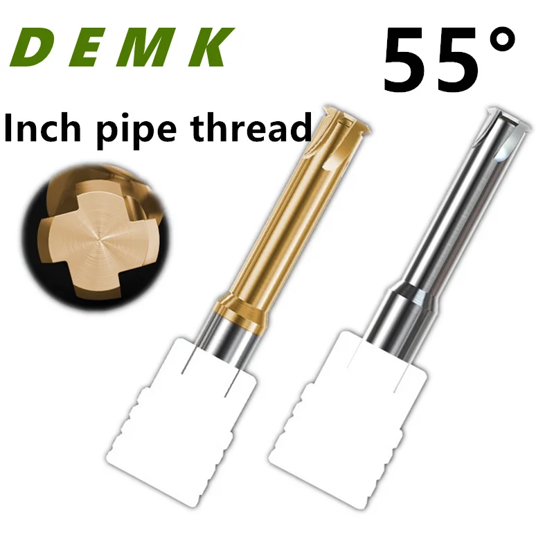 55° inch Wyeth pipe thread G RC PT PF Carbide thread milling cutter Single tooth External and internal Machining Thread milling