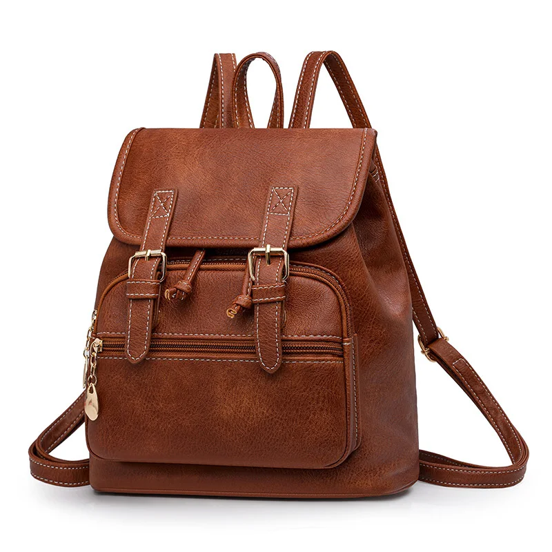

Women PU Leather Backpacks Shoulder Bag Designer Bagpack Female Girls Fashion Daypacks Teenager School Bags Mochilas Feminina