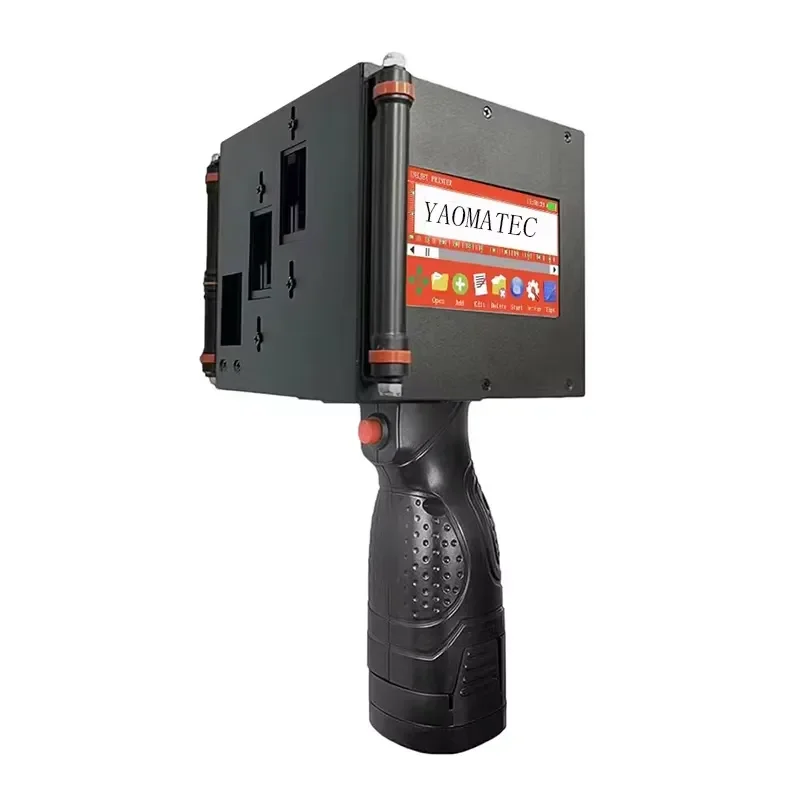 YAOMATEC 7cm Printing Height Variable QR Code Barcode Expiry Date Industrial Handheld Inkjet Printer for Cartoon