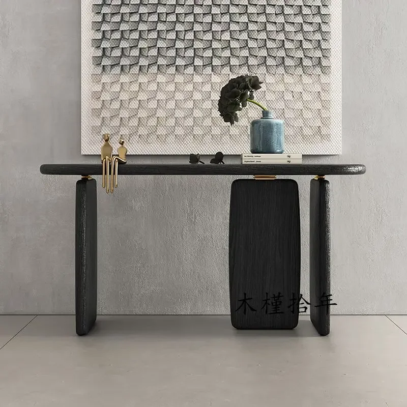 

Miji Style Solid Wood Modern Minimalist Living Room Partition Home Design Entrance Cabinet
