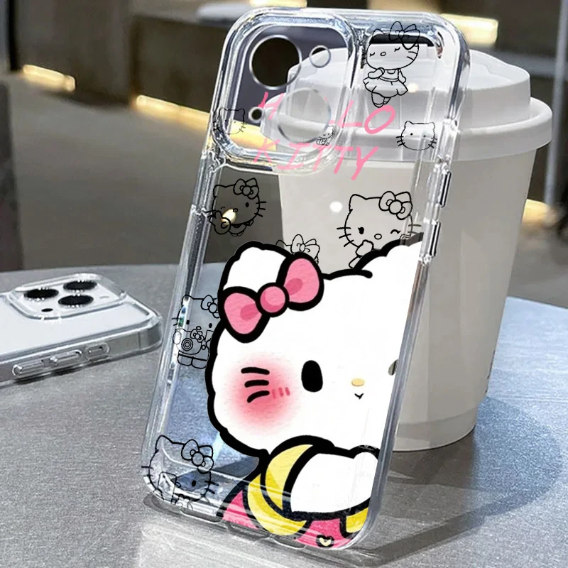 حافظة ناعمة شفافة لهاتف Honor X8b X9a Y9 Prime 2019 90 Lite X7b X9b Sanrios Hello Kitty