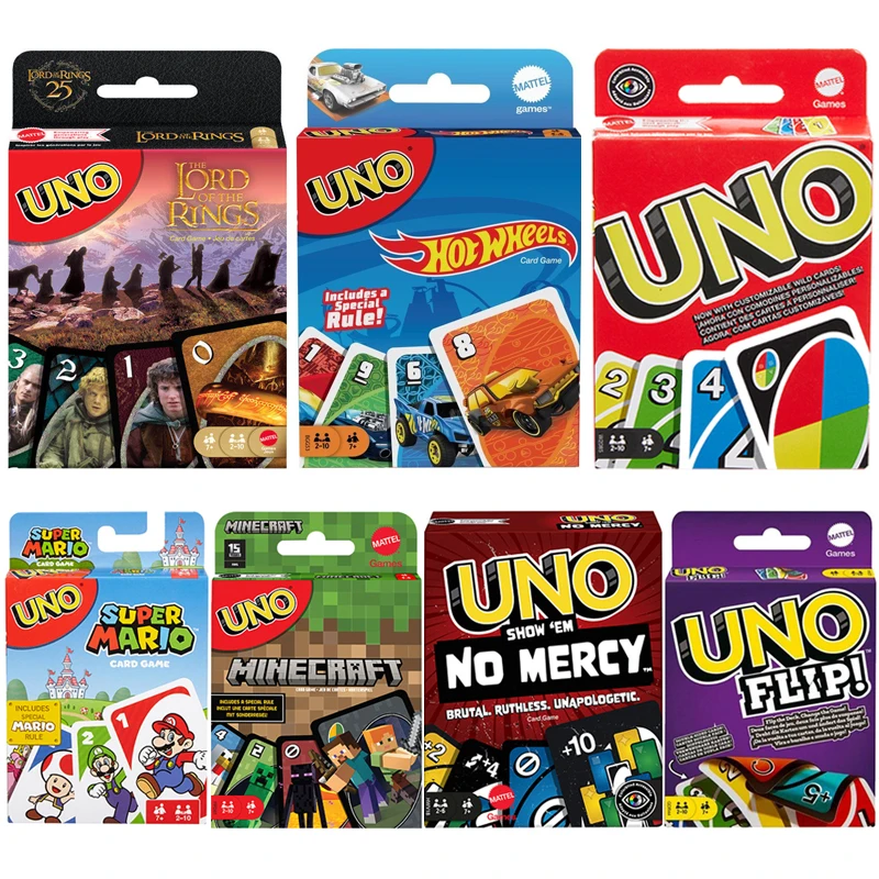 Juegos de cartas UNO Filp, Super Mario, Minecraft, El Señor de los Anillos, Hot Wheels, No Mercy, juegos de mesa sociales, juguetes para niños