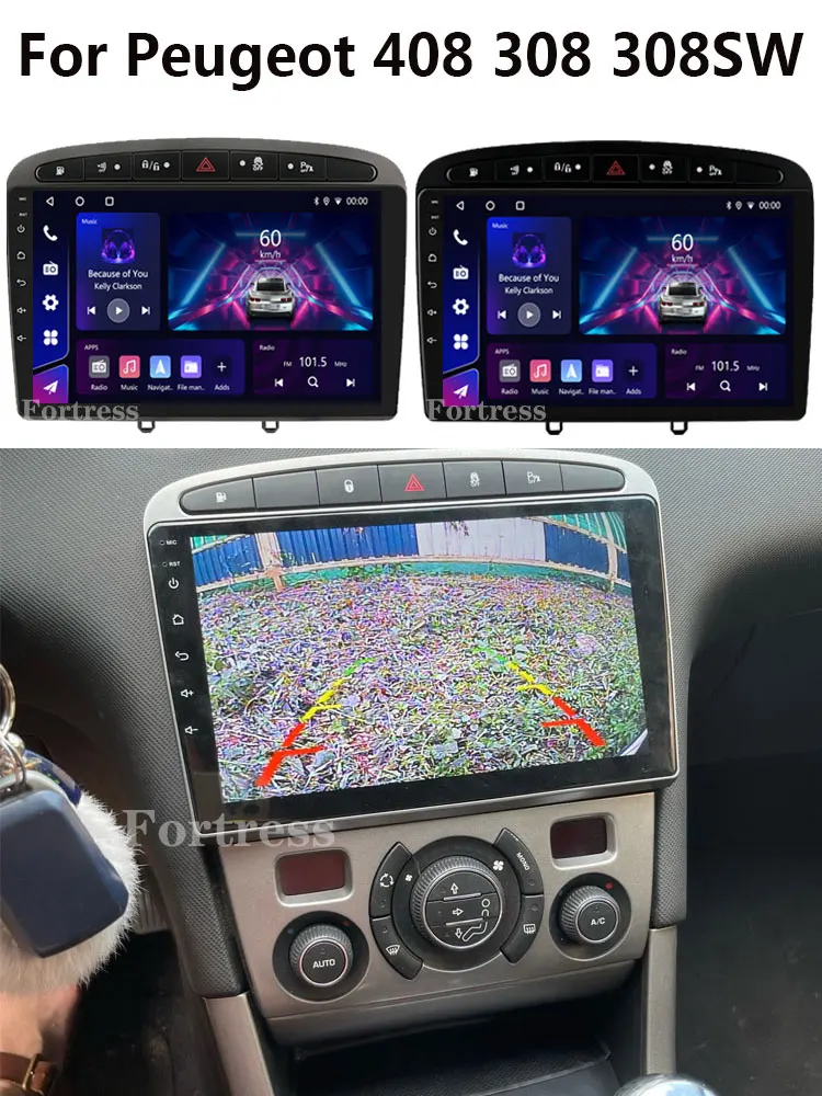 Android 16 Voor Peugeot 308 308SW 408 2012-2020 2K QLED Stereo Autoradio Multimedia Video Player GPS AI Voice CarPlay 4G DSP - afbeelding 2