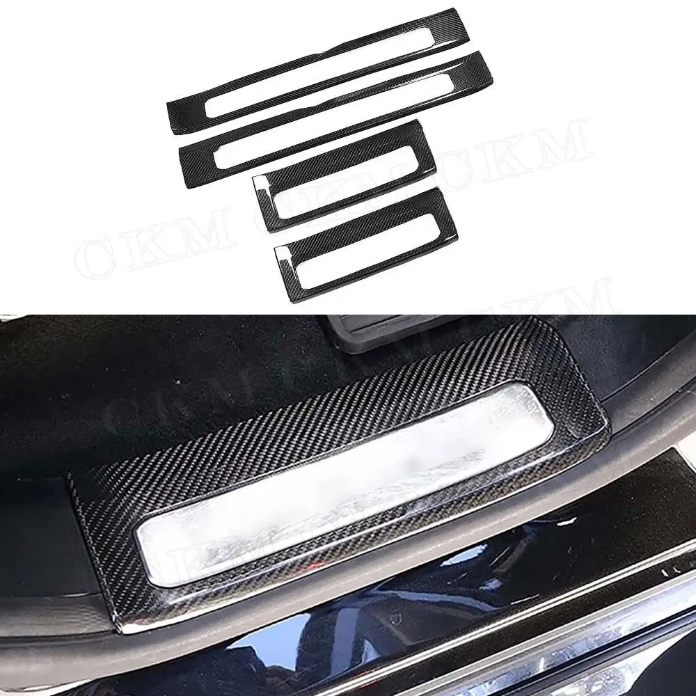 

Carbon Fiber Car Door Interior/Exterior Threshold Decoration Sticker 4 PCS For Mercedes Benz G Class W464 G500 G63 AMG 2019-2020