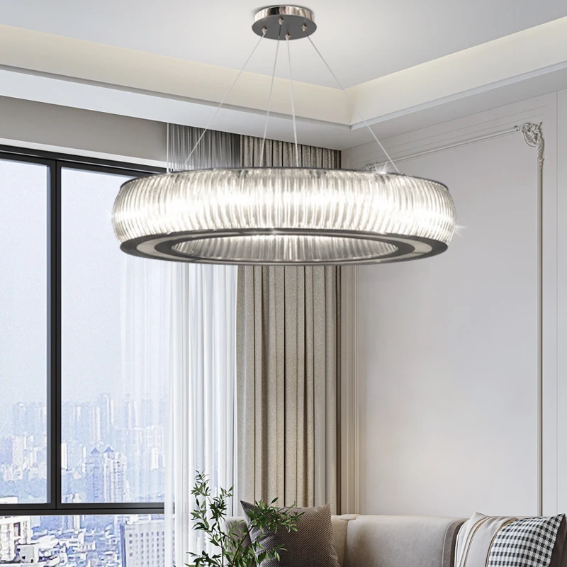 

Modern Luxury LED Crystal Ceiling Pendant Lights Living Dining Room Lighting Lustre Decor Chandelier Lamp Indoor Lights Fixture