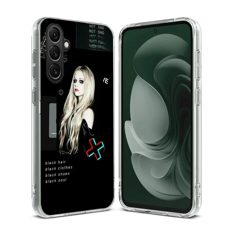 Singer Avril Lavigne Clear Phone For Samsung Galaxy A52S A42 A32 A22 A12 A02S A70 A50 A40 A30 A20 A20E A71 A51 A41 A31 A10 A21S