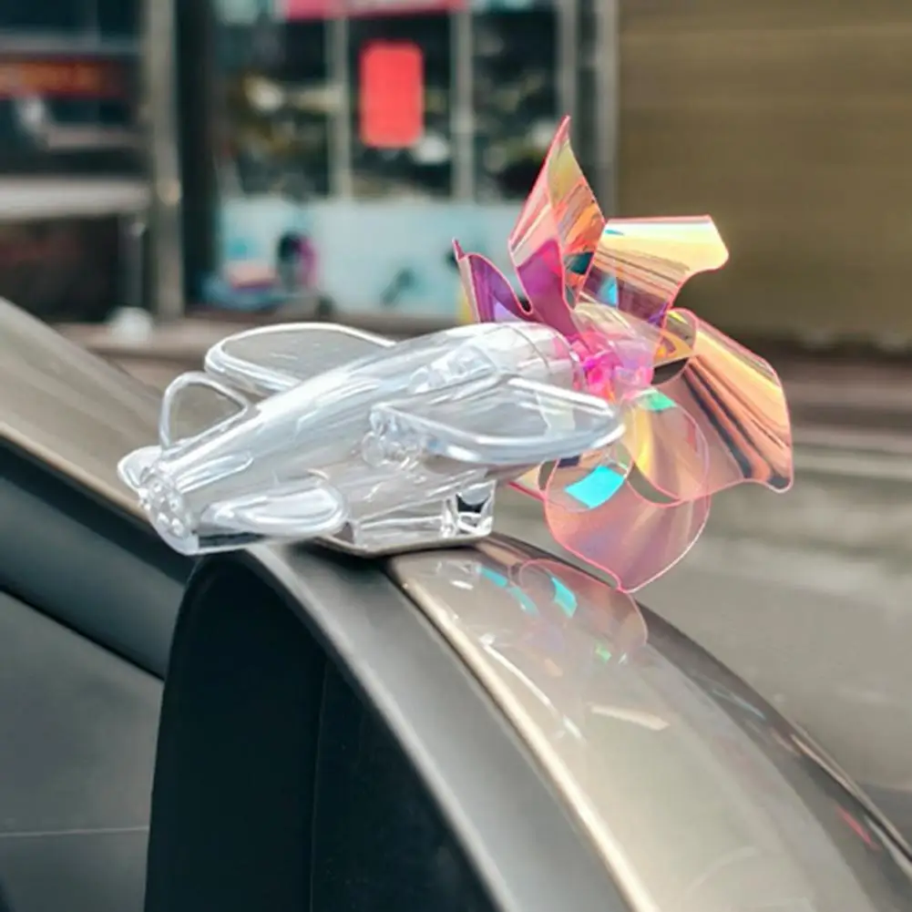 

1/2/4/6Pcs Car Ornaments with Light Cool Dynamic Rotating Aircraft Car Ornaments with Light for Motorcycles Bicycles Decorations