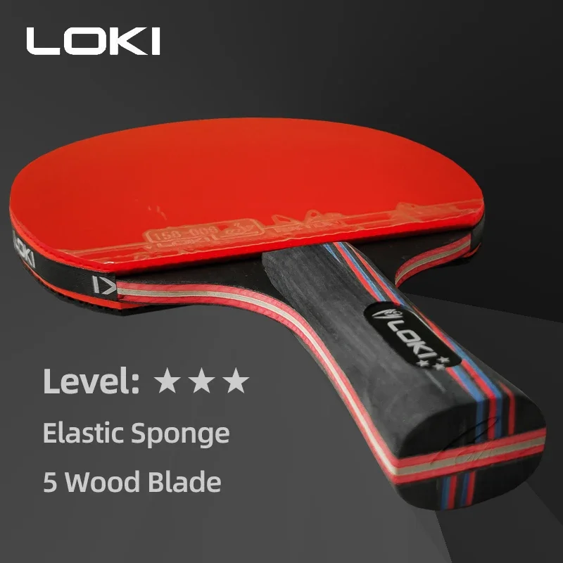 Loki X3 Ping Pong Racket Pimples-in Table Tennis Racket with ITTF Rubber 5 Wood Blade Elastic Sponge and Hard Shell Cover