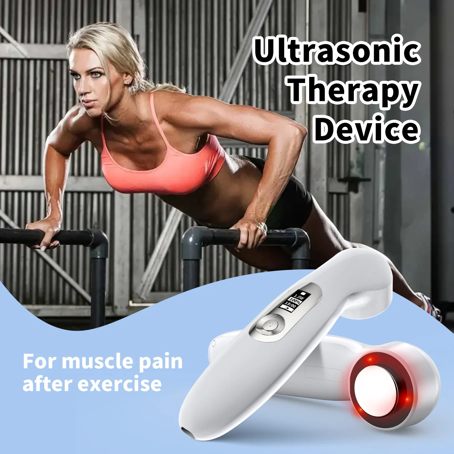 SUYZEKO Professional Ultrasound Therapy Device Red&Infrared Light Therapy for Muscle Stimulator Pain Relief Home Care