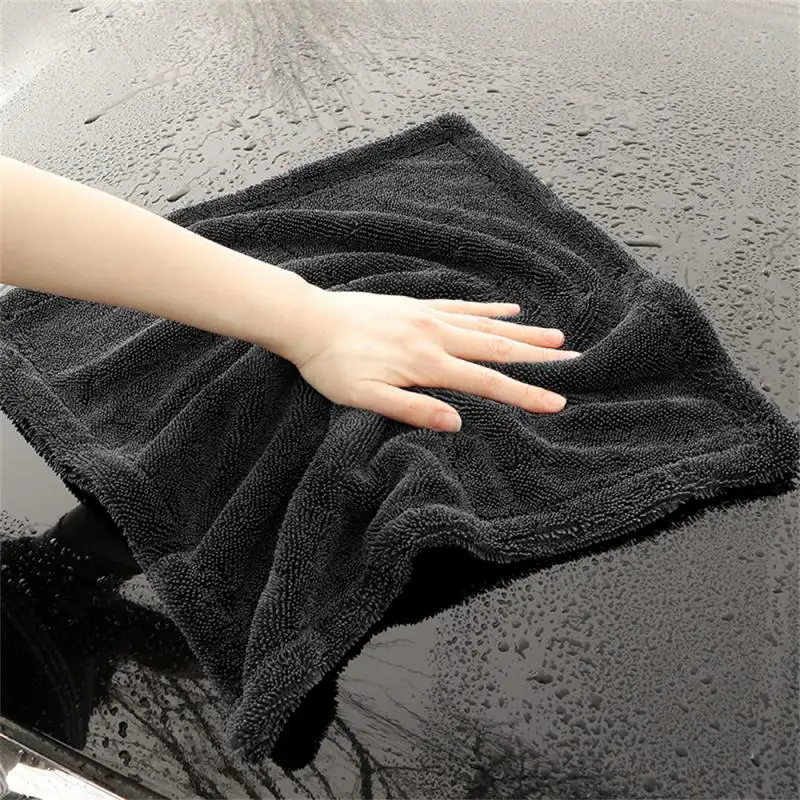 Lucullan-Super Soft Microfiber Car Detalhando Pano, Toalha Edgeless, Preto, Premium, 1-10 Pack, 40x40cm