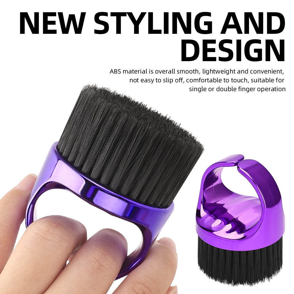 

Black Ring Neck Duster Barber Remove Loose Hair Brush Hair Cutting Brush Soft Hair Cleaning Brush Hairdressing Tools