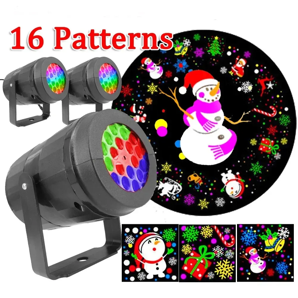 

Led Projector Light Built-in 16 Patterns Indoor Outdoor Laser Christmas Projector Stage Light Lamp For Party New Year Holiday