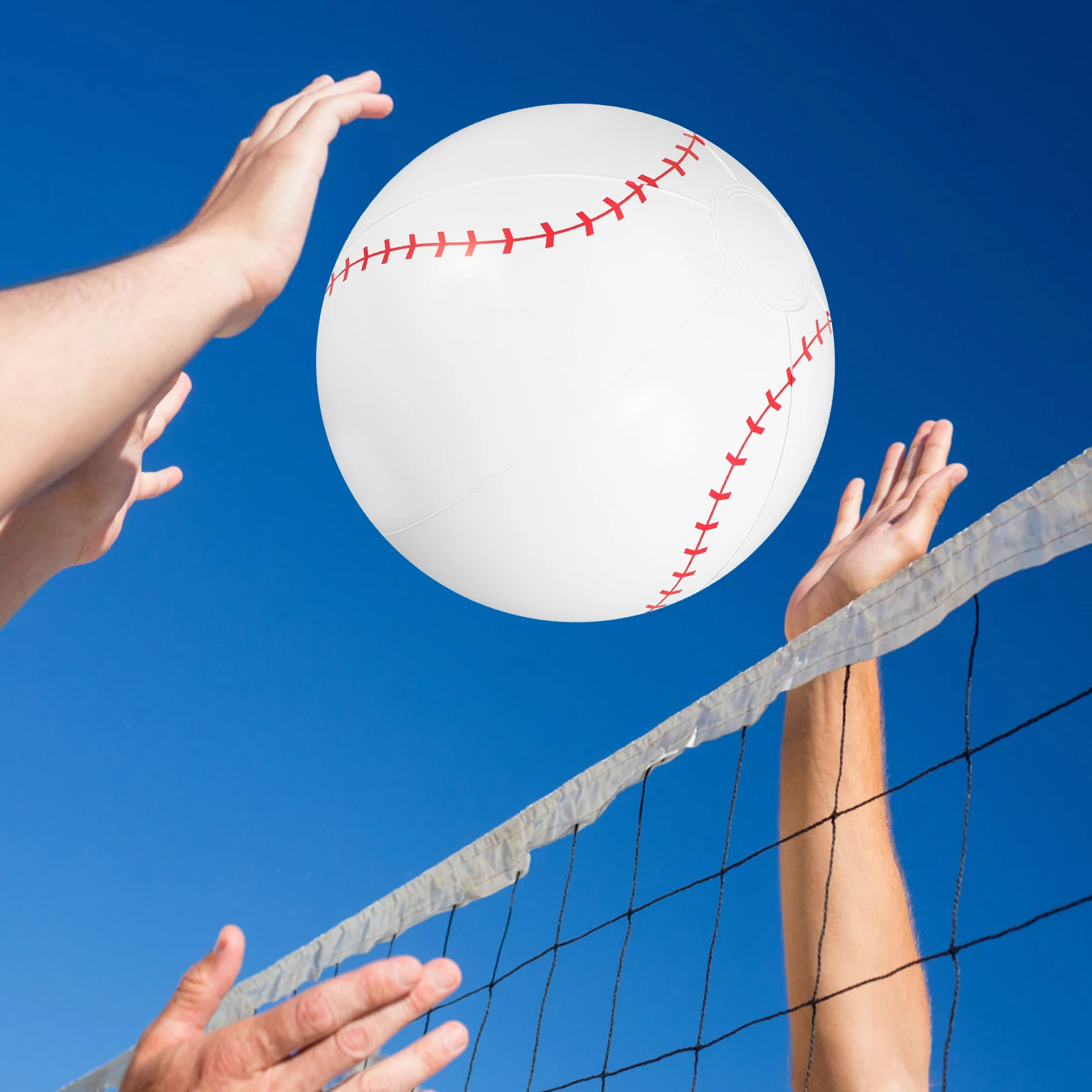 

3Pcs Inflatable Baseball PVC Floating Balls for Pool Beach Summer Fun Simulation Beach Ball for Teens Family Outdoor