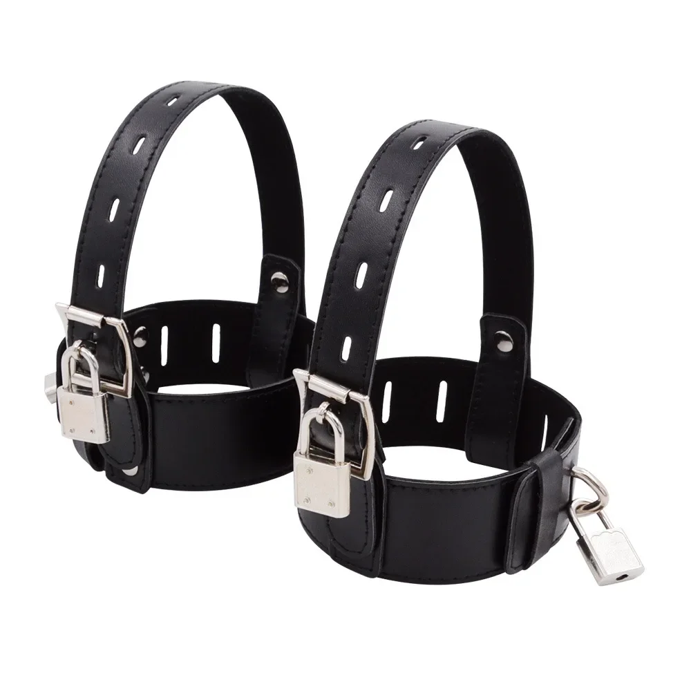 PU Leather Erotic Handcuffs BDSM Bondage Slave Adult Games Erotic Accessories Ankle Sex Toys For Couple Restraint Sex Cuff