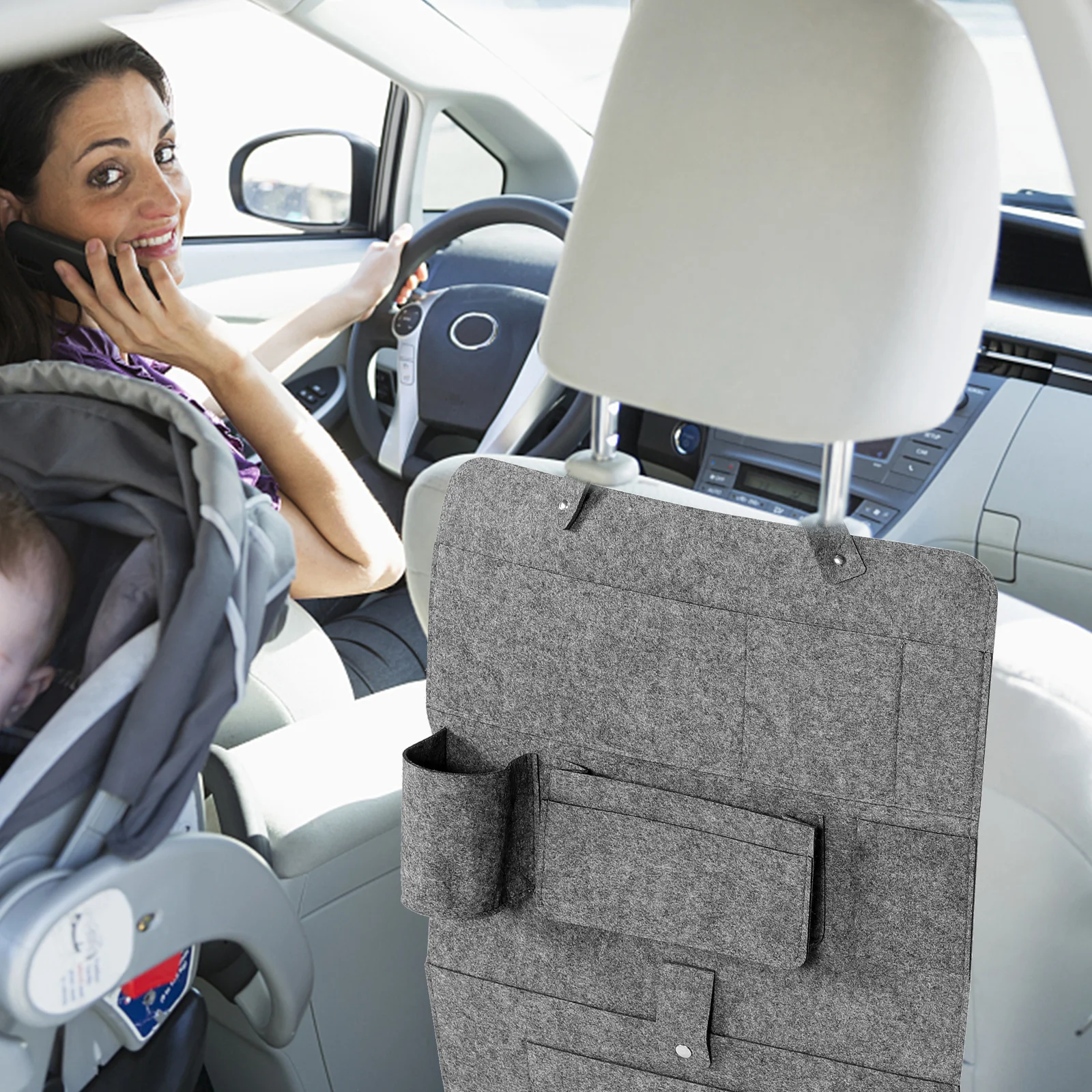 

Car Backseat Organizer Hanging Storage Bag Durable Large Capacity Car Seat Organizer Portable Backseat Storage Pouch
