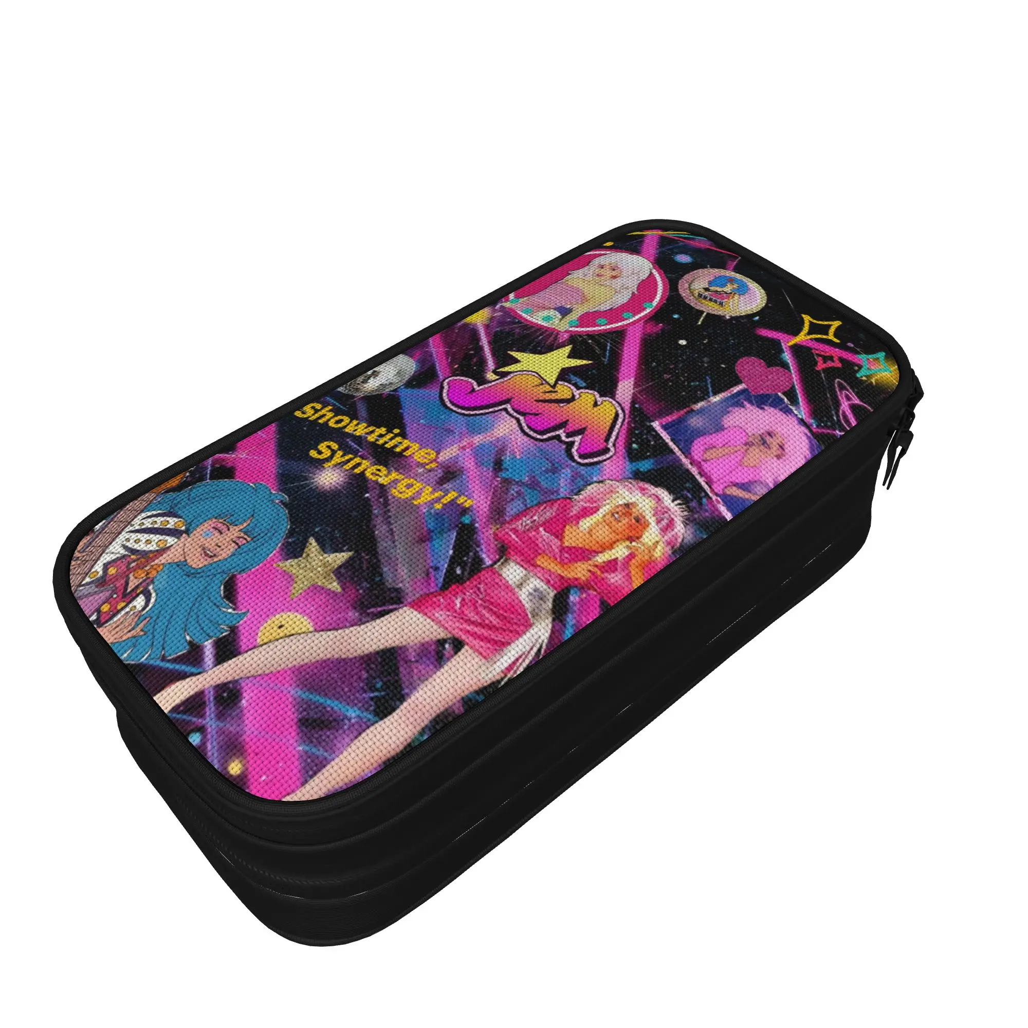 Jem And The Holograms Pencil Case Double Layer Large Capacity Office Supplies  Pencil Box Amazing Gift