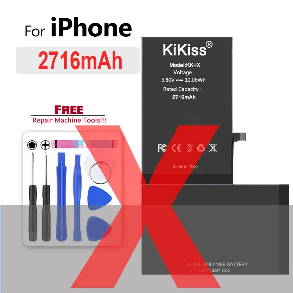 Cell Phone Battery for Apple 5S 5 6S 6 7 8 Plus X SE Xr Xs Max Replacement Bateria for IPhone 11 Pro Max Portablet Batteries