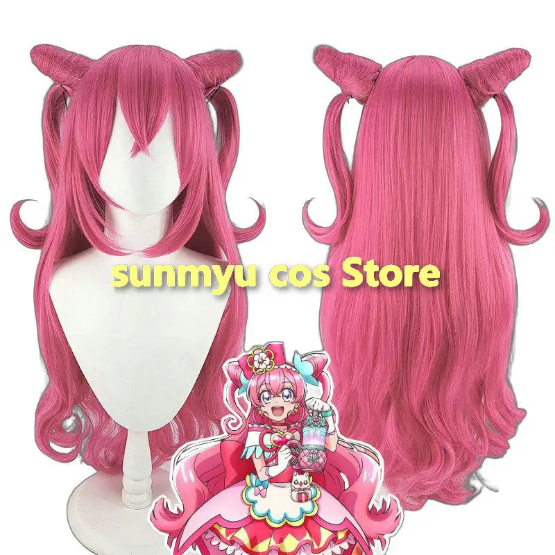 حفلة لذيذة علاج جميل Nagomi Yui علاج شعر مستعار كوسبلاي ثمين شعر وردي