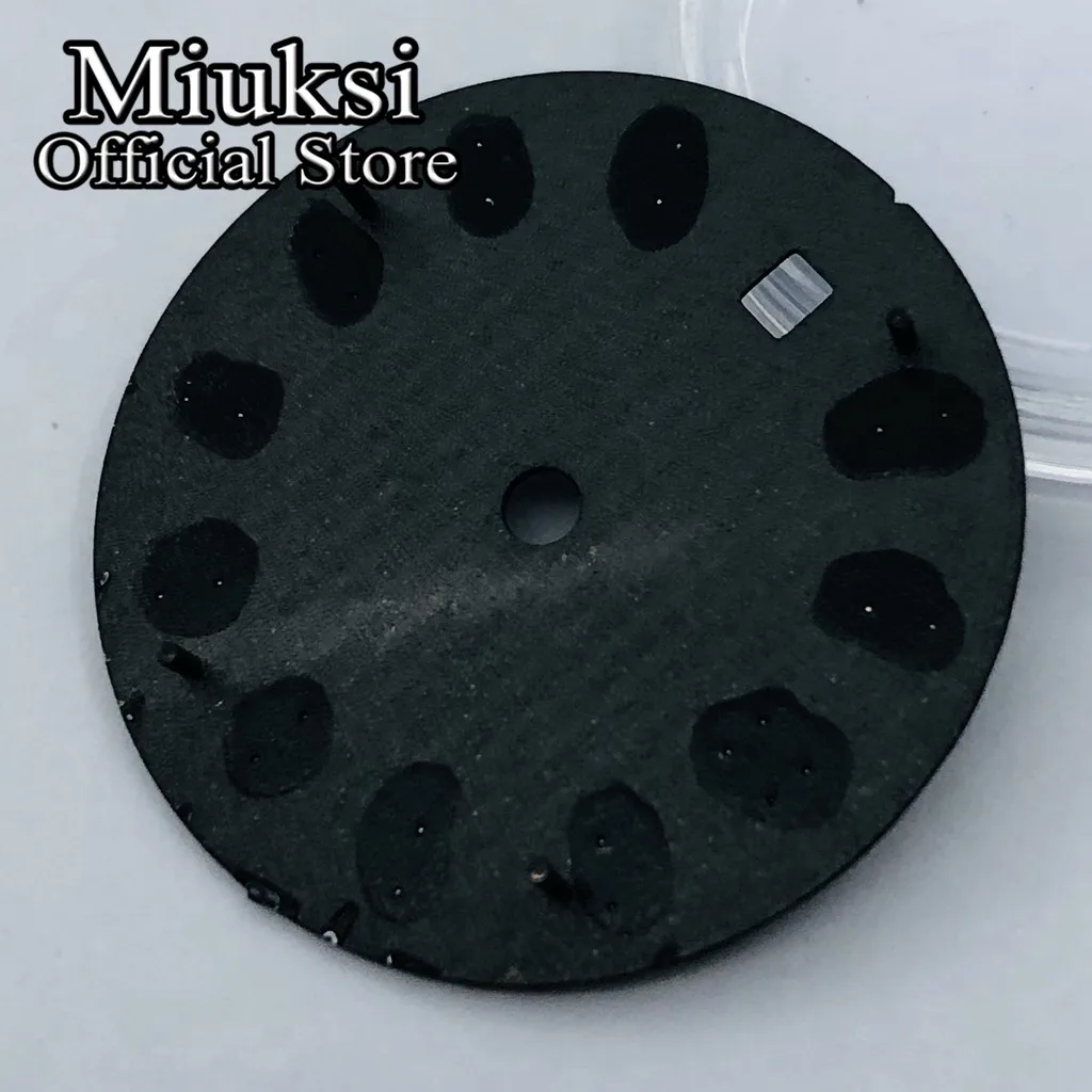 Miuksi 29.7mm black blue brown watch dial luminous fit NH35 ETA2824 2836 Miyota 8205 8215 821A Mingzhu DG2813 3804 movement