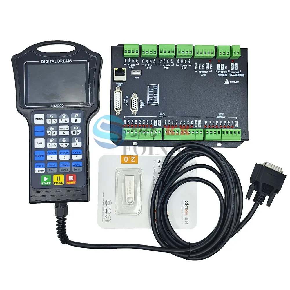 Controlador de máquina de grabado DM500, sistema de control de movimiento CNC, 3 ejes, 4 ejes, 500MHz, 1G de memoria en lugar de mach3, nuevo