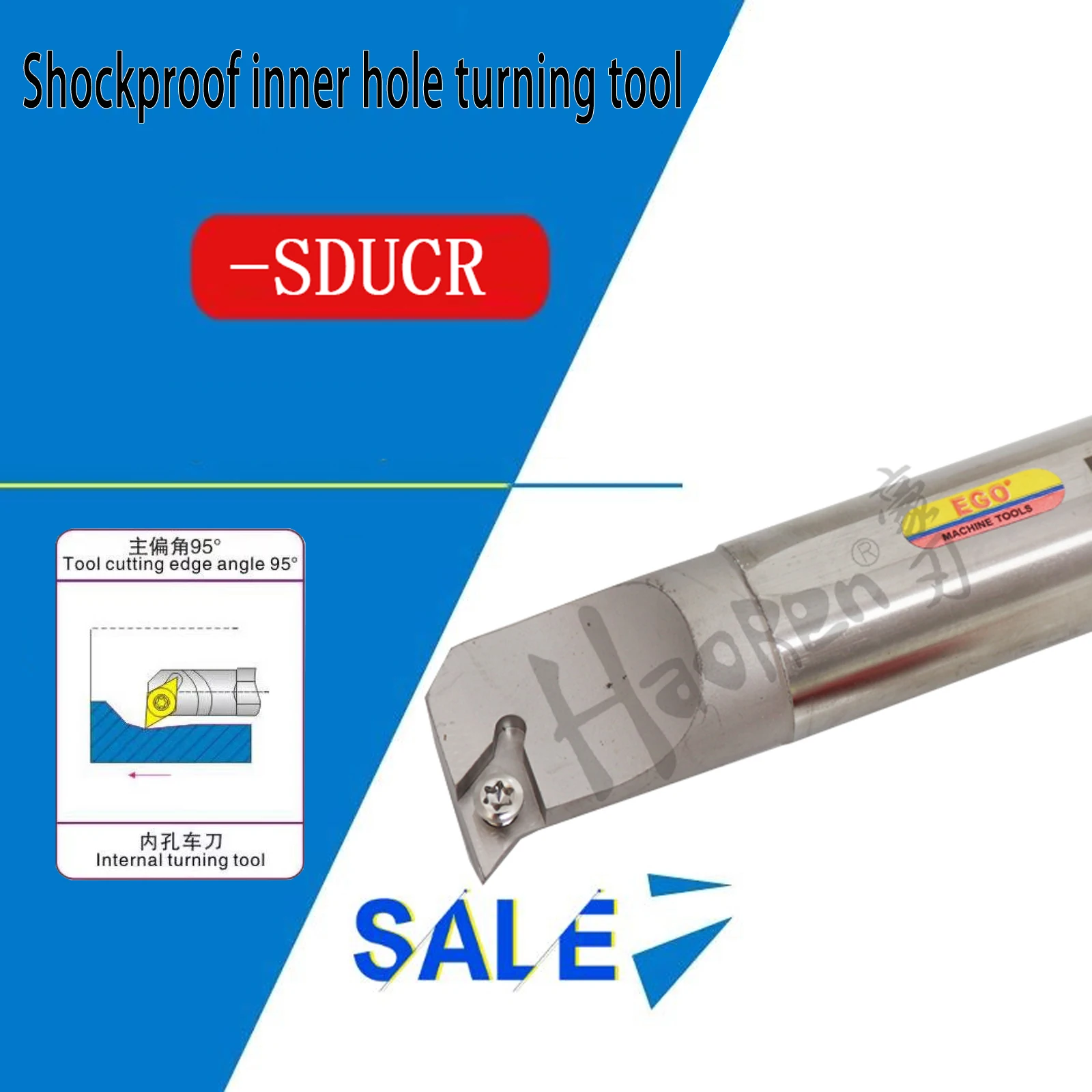 

EGO Shockproof Inner Hole Turning Tool S12M-SDUCR07 S16N/S25R-SDUCR11 DCMT11T304 CNC Lathe Tool Profiling Inner Hole Machining