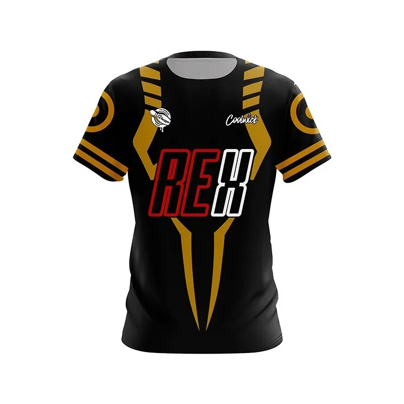 2025 verão novo 3D impresso 12Bagger x REX King of Curses uniforme de boliche para homens e mulheres camiseta de secagem rápida. camisas