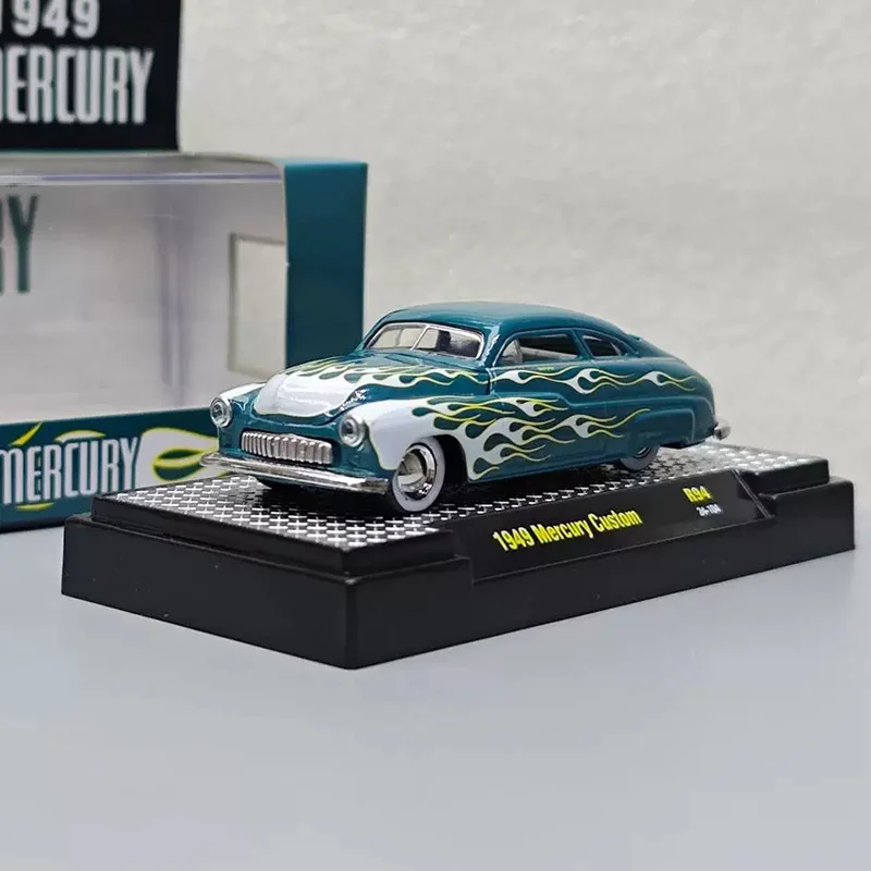 M2 1:64 Scale 1949 Mercury Custom Alloy Simulation Car Model Static Collection Decorated Holiday Gifts Toys Souvenir Gift