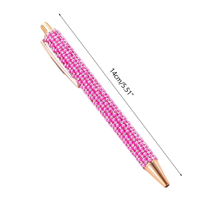 Stylo à bille rétractable avec perles, stylo de signature de bureau, stylo d'affaires, écrire en douceur, cadeau