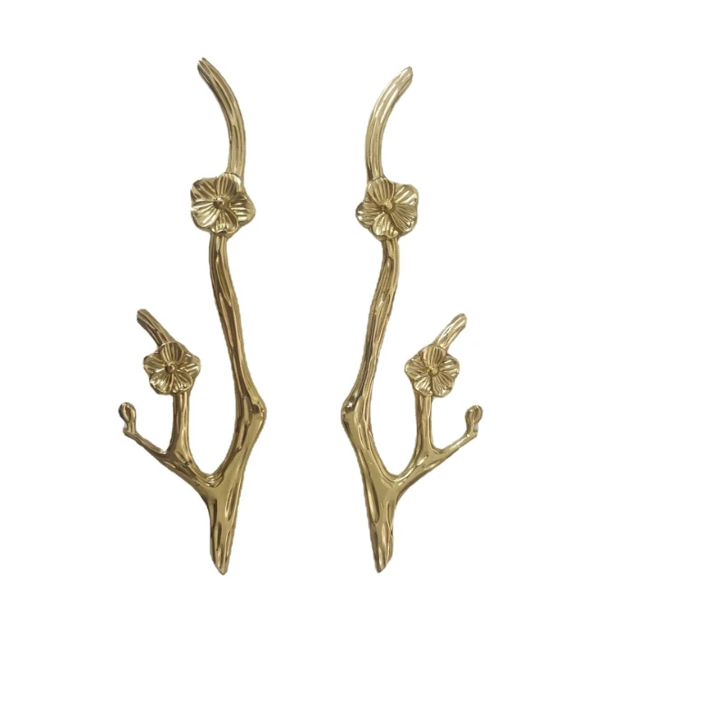 

Brass Chinese Furniture Creative Home Decoration Handle High End Luxury Plum Blossom Branch Cabinet Handle Accessories Hardware