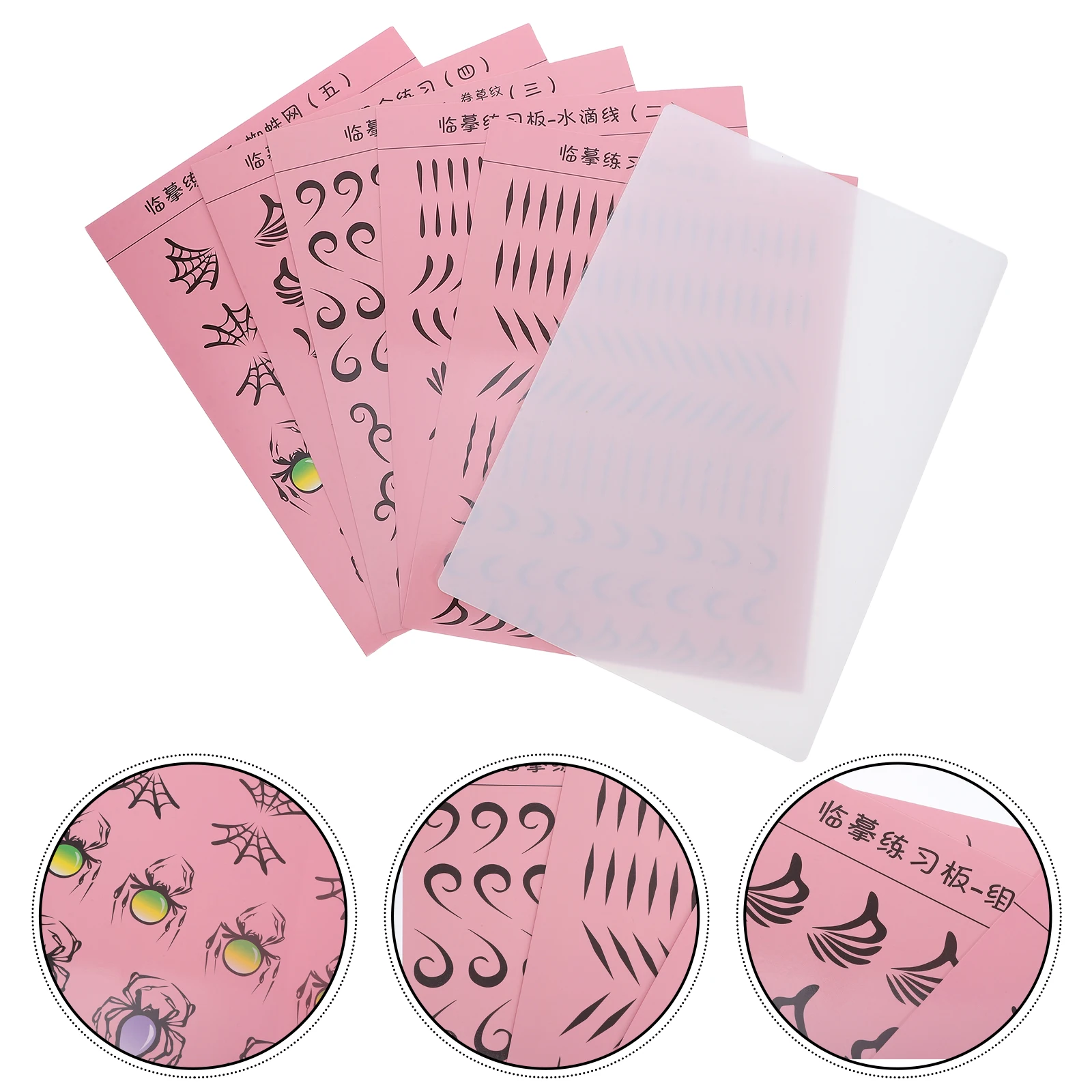 

1 Set Reusable Face Paint Stencils Durable Hollow Design Creative Tattoo Templates Artistic Drawing Tools Portable Coloring