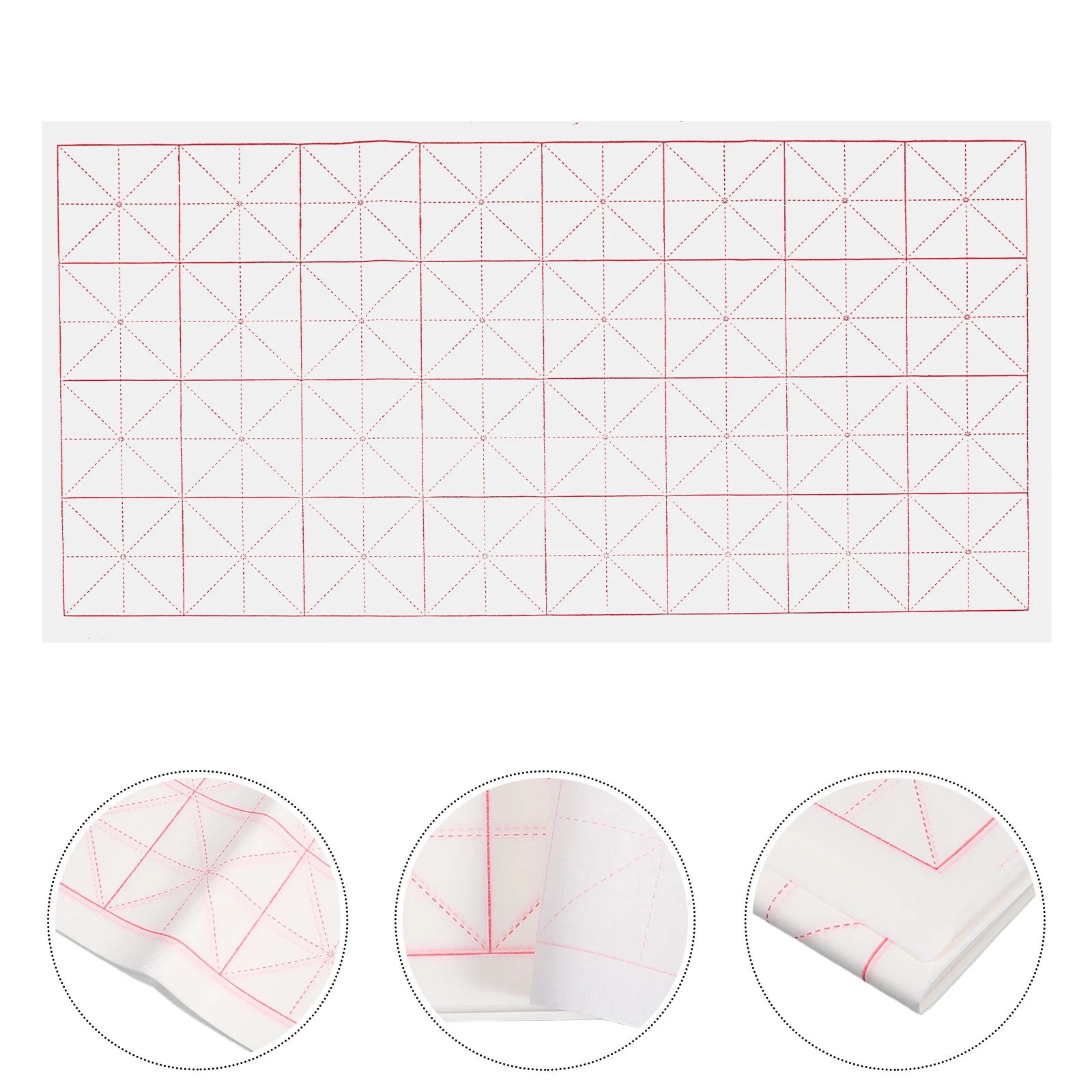 

50 Pcs Half-baked Rice Paper Chinese Character Calligraphy Practice Ink Xuan Writing with Grids Brush China for