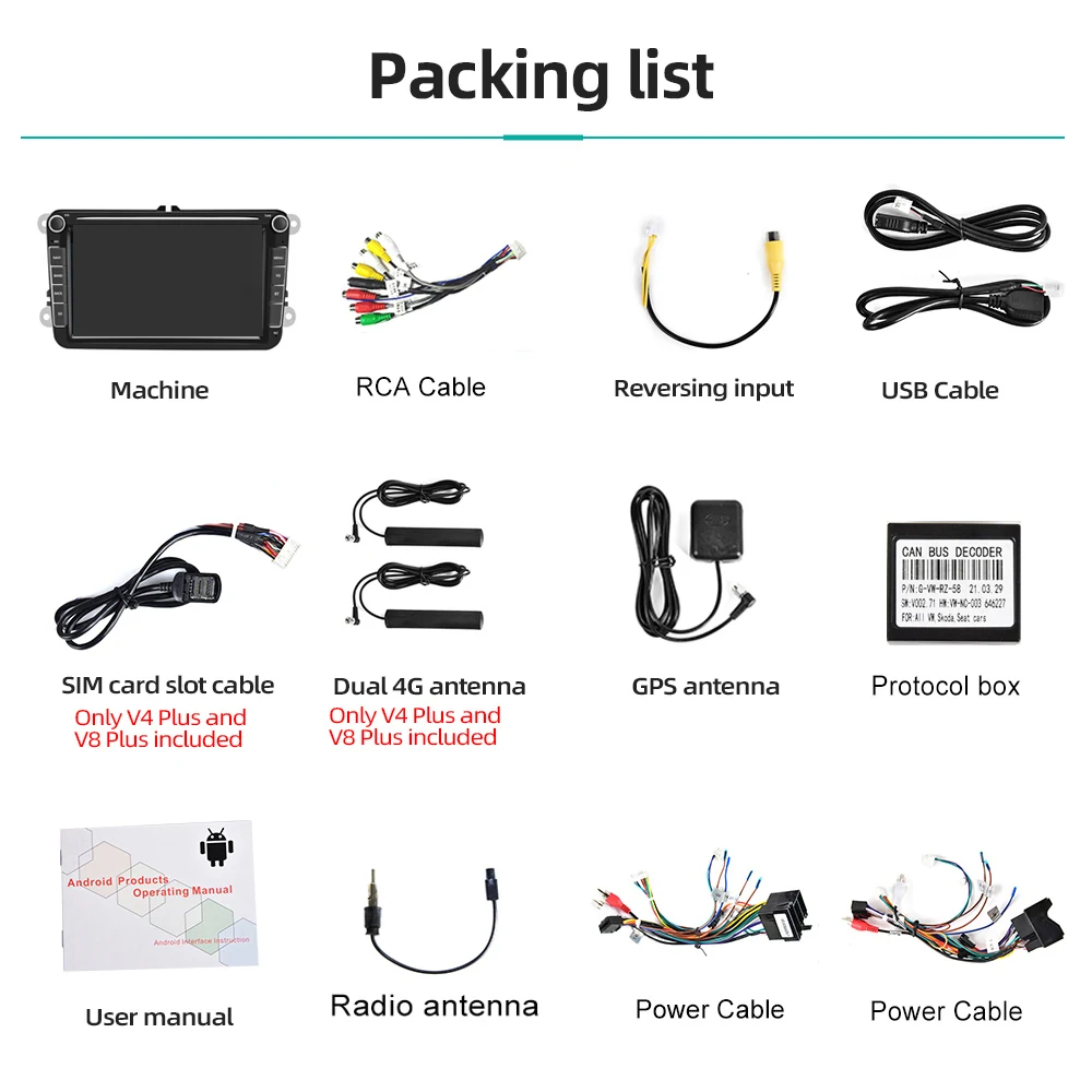 LeeKooLuu 2 Din Android Car Radio GPS Multimedia Player Carplay for VW Volkswagen Passat B7 B6 Golf 5 6 Touran Polo Tiguan Jetta