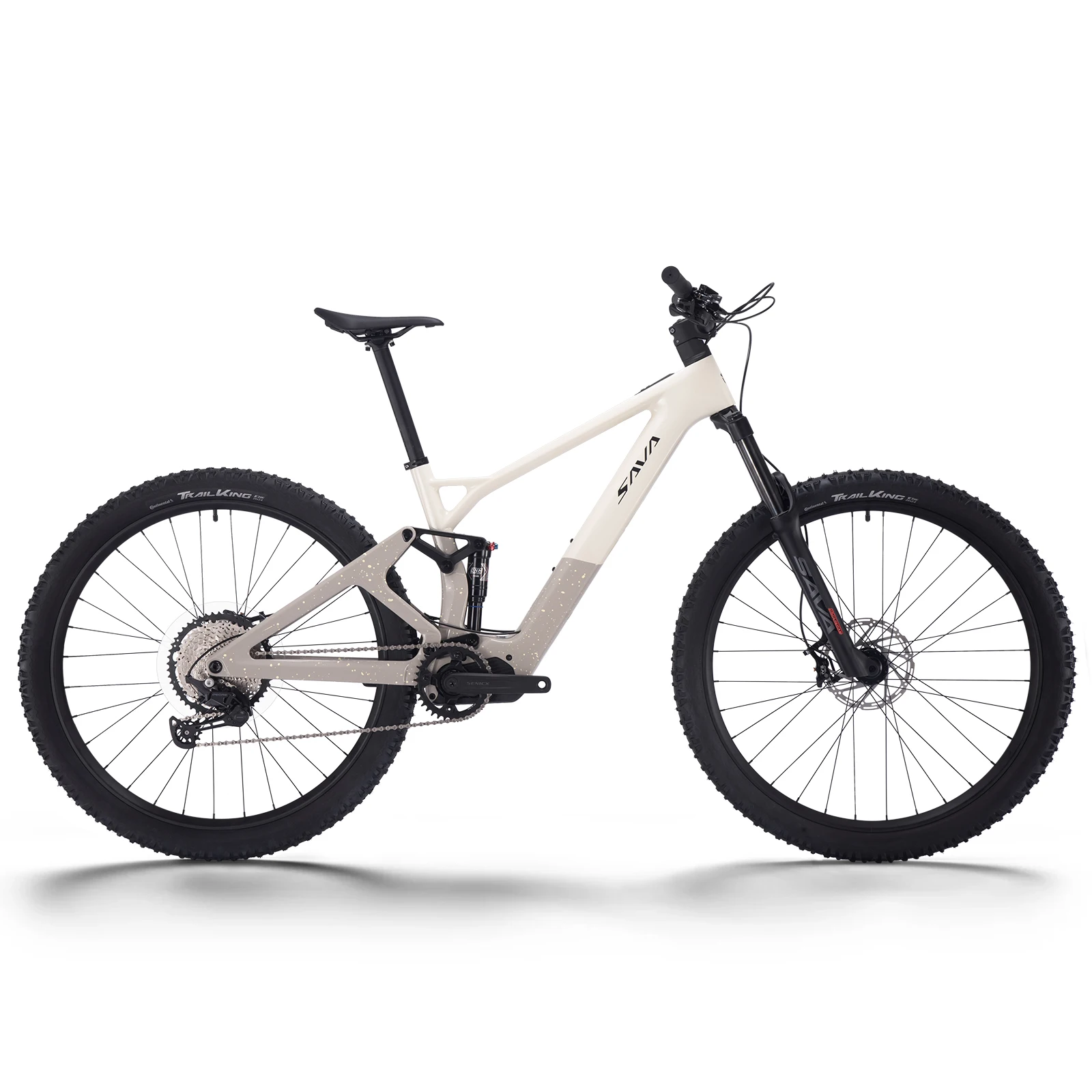 SAVA E-BIKE Full Carbon Fiber Mountain Bike Adjustable Air Suspension Fork 12-Speed Off-Road Electric Assist Mountain Bike image 1