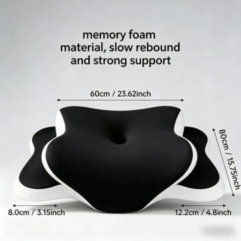 JFLEGAL Butterfly Shaped Orthopedic Neck Pillow Multi-dimensional Contour Fit for Head Cervical Shoulder