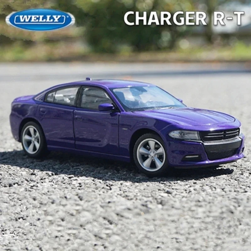 WELLY 1:24 2016 DODGE CHARGER R/T Alloy Sports Car Model Diecast Toy Metal Race Car Model Simulation Collection Prezenty Zabawki Chłopcy