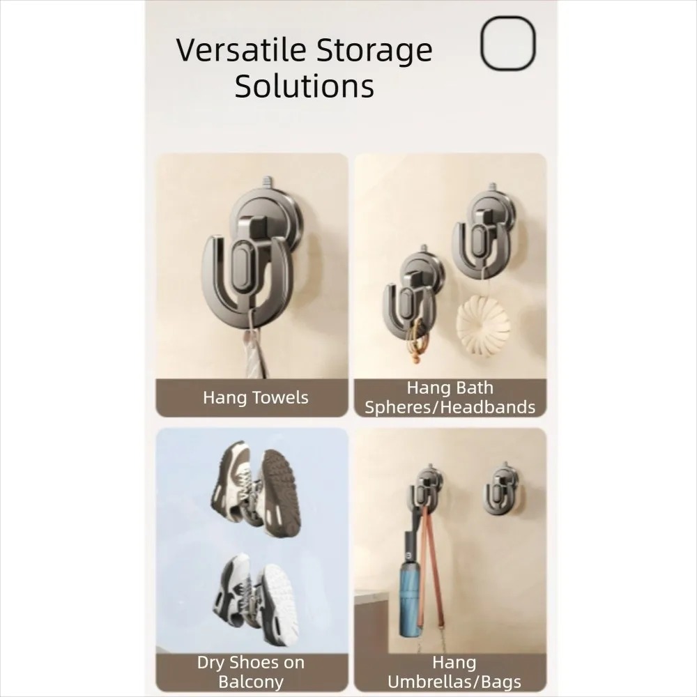 

2pcs Suction Cup U-shaped Slipper Rack No Punching Space-Saving Drainage Storage Rack Neat Wall Mounted Bathroom Sandal Holder