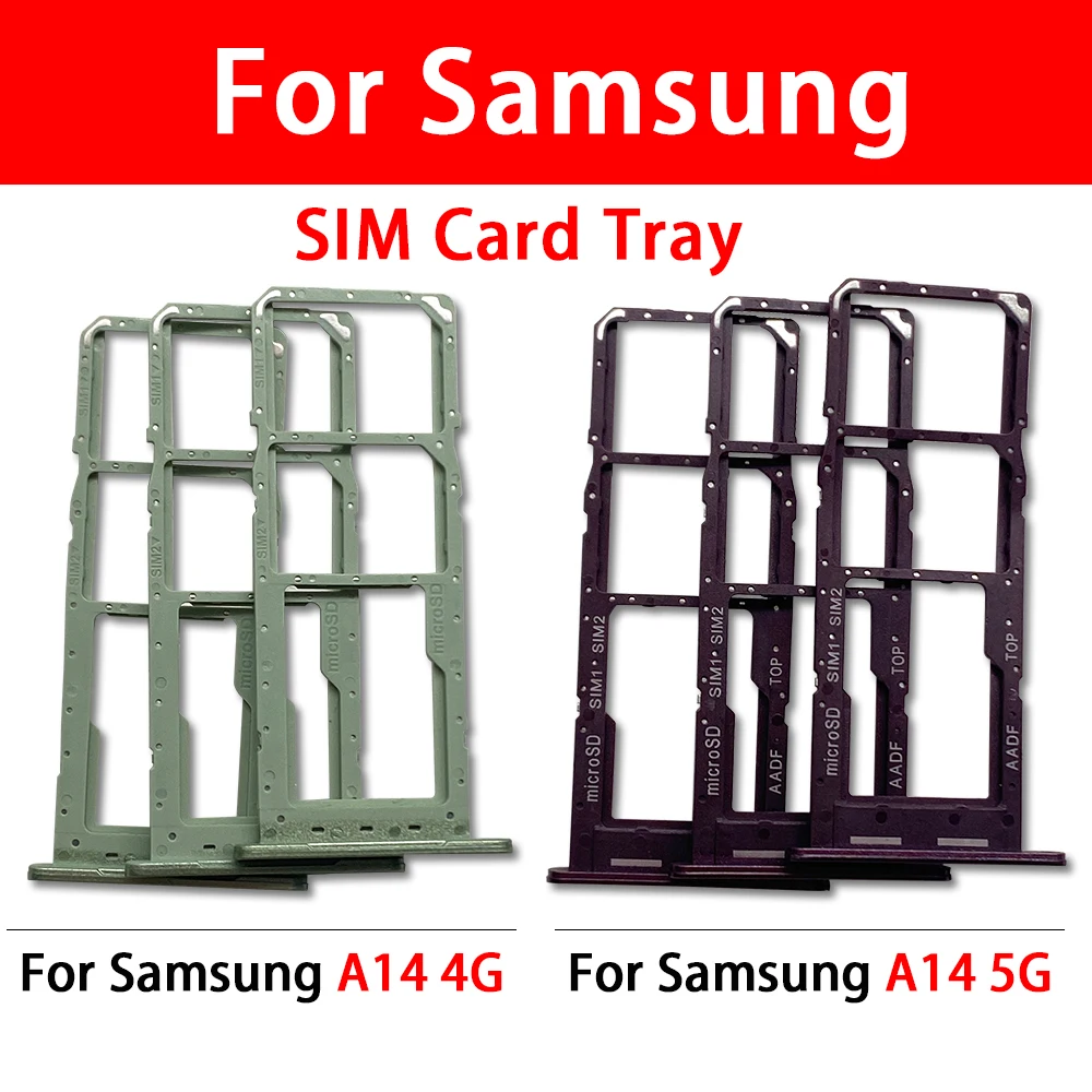 

10 шт., лоток для SIM-карты для телефона Samsung A14 4G 5G A145 A146 A32 5G A326 Новый держатель слота для SIM-карты с инструментом