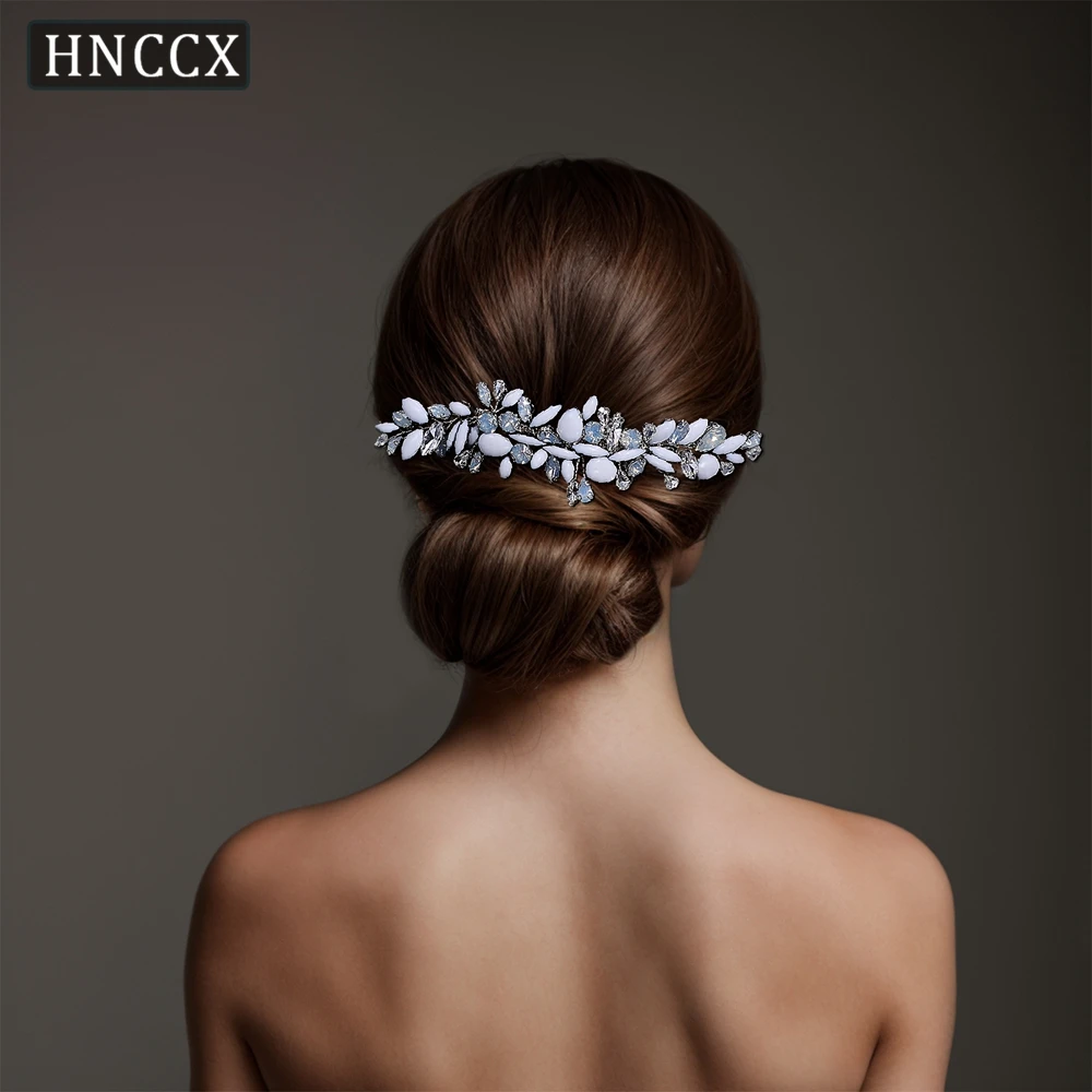 HNCCX Bridal Protein Hair Comb Wedding Hair Accessories Milk Rhinestone Bride Hair Clips Women Party Tiara Headpiece CP270