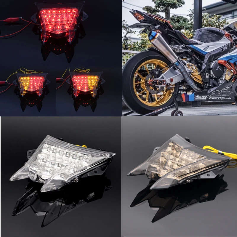 

For BMW S1000R HP4 S1000RR 2010-2018 11 12 13 14 15 Integrated Motorcycle LED Tail Light Brake Light Turn Signal Lamp Blinker