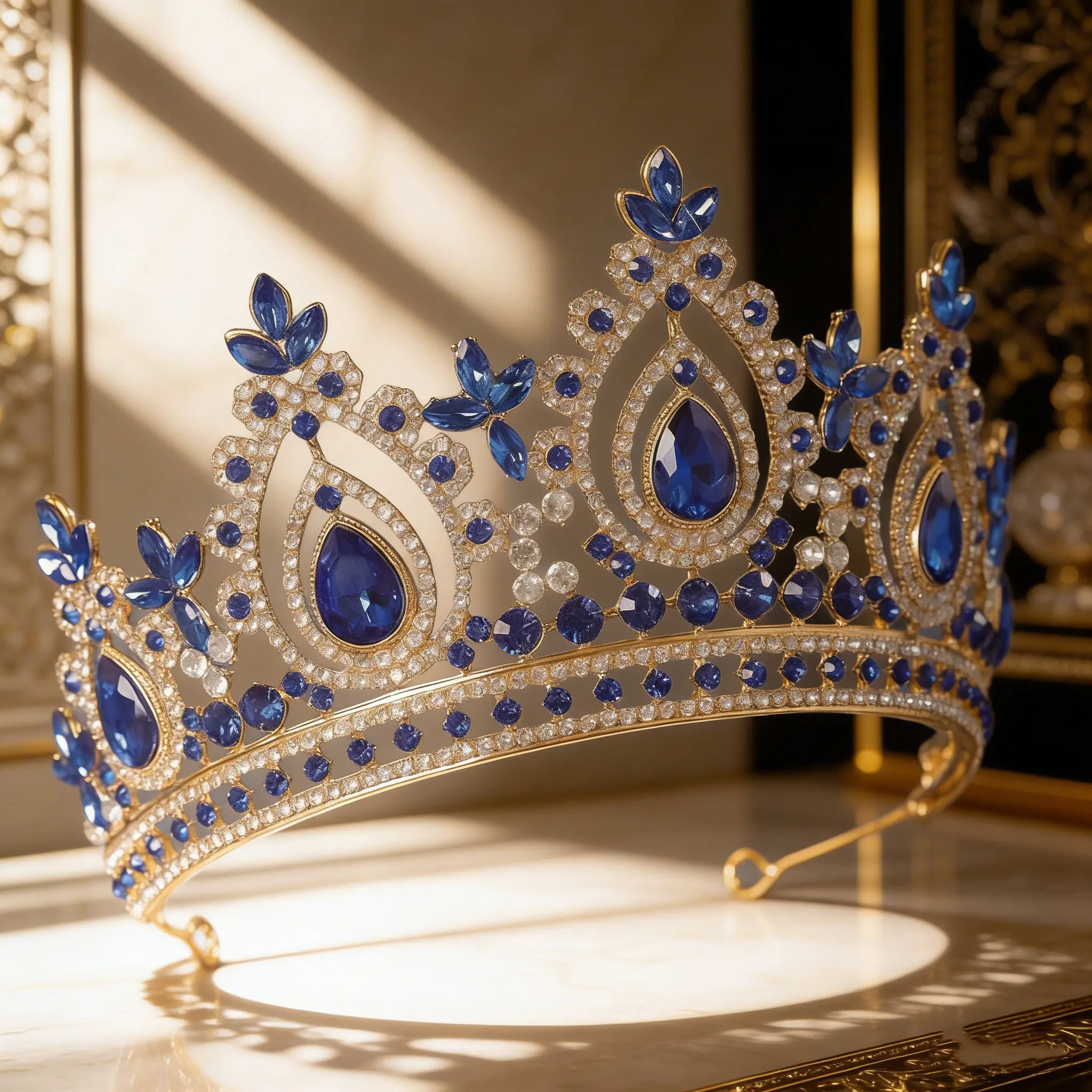 Royal Regal Bridal Crown  Tall Spiked Crystal Tiara for Wedding  Photoshoot and Formal Events  image 5